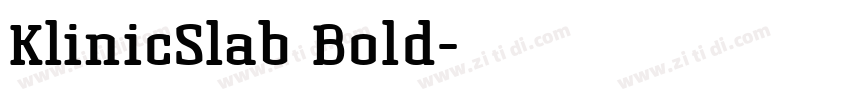 KlinicSlab Bold字体转换